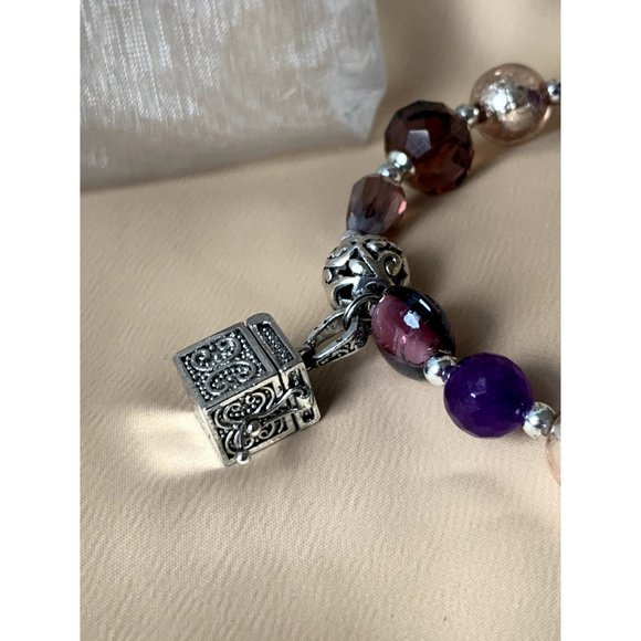 SOLD Valerie Parr Hill Crystal & Bead Prayer Box Bracelet NEW WITH TAG - Picture 3 of 8